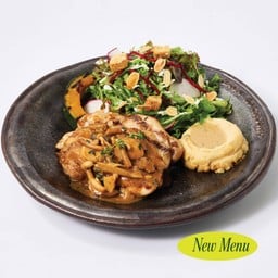 สเต็กไก่ซอสเห็ดพริกไทยดำ