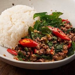 ข้าวกะเพราเนื้อวากิว