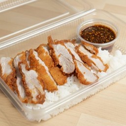 ข้าวคอหมูทอด