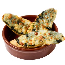 ขนมปังบาแก็ตผักโขมอบชีส