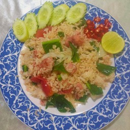 ข้าวผัดแหนมเจ Vegan