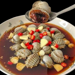 หอยแครงดองซีอิ๊ว ตัวละ 12 บาท