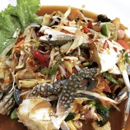 ตำป่า ปูม้า+กุ้งสด