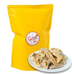 หนังปลาแซลมอนกรอบ 100% ขนาด 50 กรัม 1 ถุง