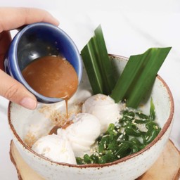 ลอดช่องกะทิสด เส้นต้นอ่อนข้าวสาลีปราศจากแป้ง