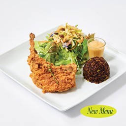 พอร์คชอปทอด ยำมะม่วงสมุนไพร