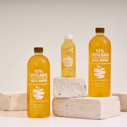 ชุดสุดคุ้ม D น้ำแอปเปิ้ลฟูจิผสมน้ำผึ้งป่า ขนาด1000ml 2 ขวด แถมฟรีน้ำแอปเปิ้ลขนาด250ml 1 ขวด