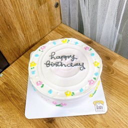 เค้กวันเกิด ขนาด 0.5 ปอน - ดอกไม้ มินิมอล