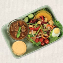 สลัดซี่โครงหมูอบสับปะรด