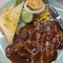 pork neck สเต็กสันคอหมูติดมัน