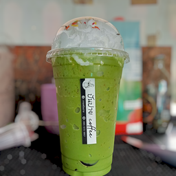 ชาเขียว ปั่นปีโป้+วิปครีม