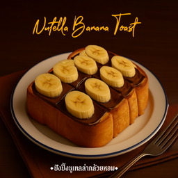 ปังปิ้งนูเทลล่ากล้วยหอม (กล้วย 8 ชิ้น)