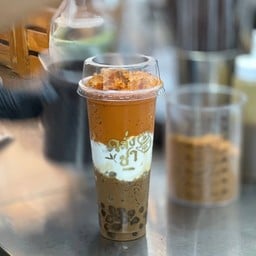 ทูโทน ชาไทย + กาแฟ + ครีมชีสกลาง