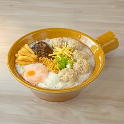 โจ๊กหม้อดินหมูสับเห็ดหอม