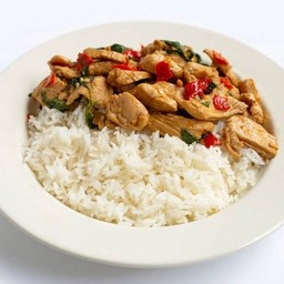ข้าวกะเพา+น้ำซุป