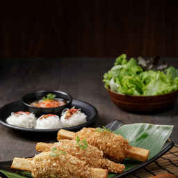 กุ้งพันอ้อยชุดเล็ก(3ชิ้น)