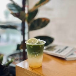 Matcha Lemon Honey Preserve Soda