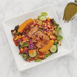 สลัดไก่ย่างอบน้ำผึ้ง