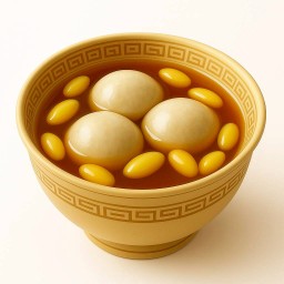 น้ำขิงบัวลอยงาดำ+แป๊ะก๊วย