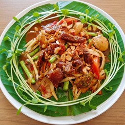 ตำแตงคอหมูย่าง