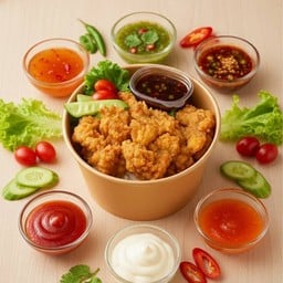 ข้าวหมูแดดเดียวทอดกรอบ