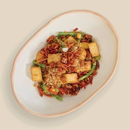 เต้าหู้ปลาแพลนต์เบสผัดพริกไต้หวัน