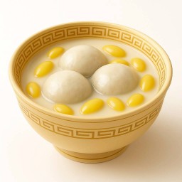 น้ำเต้าหู้ร้อน บัวลอยงาดำ+แป๊ะก๊วย