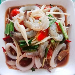ตำทะเลกุ้งสด