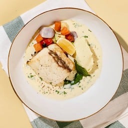 สเต๊กปลาซอสไวท์เลมอนครีม