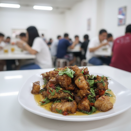 กะเพราหมูกรอบเป็นกับข้าว