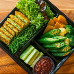 ชุดน้ำพริกปลาร้าบองผักแนมขโมยสูตรลีน