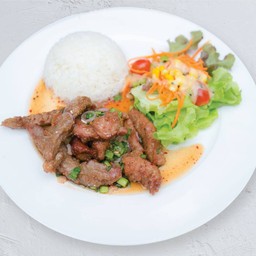 ข้าวหมูทอดแซ่บ