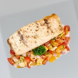 สเต๊กปลาบารามันดิซัลซ่า