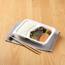 Charcoal Grilled Saba and Charcoal Grilled Salmon