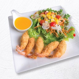 สลัดกุ้งทอด