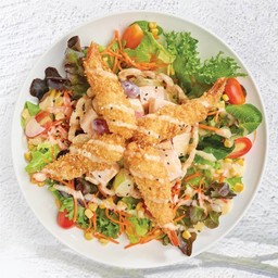 สลัดผลไม้กุ้งทอด