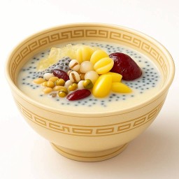 น้ำเต้าหู้เครื่อง 1-3 อย่างร้อน