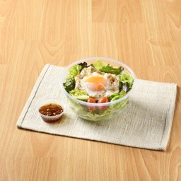 สลัดหมูชาบูราดซอสต้นหอมญี่ปุ่น