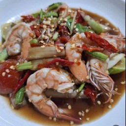 ตำเส้นเล็กกุ้งสุกปลาร้า