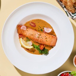 สเต๊กปลาซอสเฮิร์บบัตเตอร์