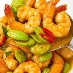 กุ้งผัดเผ็ดสะตอ