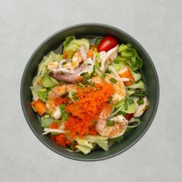 ยำก้านบรอกโคลีทะเลและไข่กุ้ง