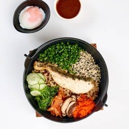 ข้าวอบปลาบารามันดิคิริมิย่างและไข่ออนเซ็น