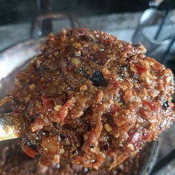 น้ำพริกผัดหมูสับ+ผักสด