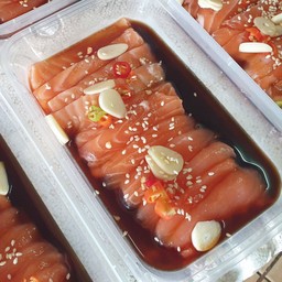 แซลม่อนดองเกาหลี ฟรีน้ำยำวาซาบิ