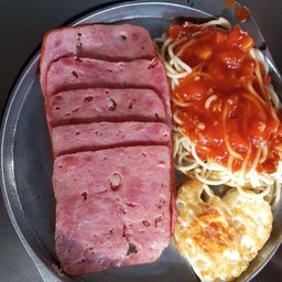 สเต็กแฮมจานร้อน