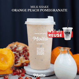 ส้มเขียวหวาน พีช ทับทิม มิลค์เชค