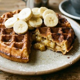 วาฟเฟิลกล้วยหอม