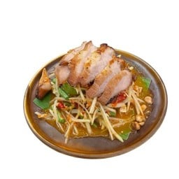 ตำคอหมูย่าง | Som Tum With Grilled Pork Neck | 烤猪颈肉木瓜沙拉