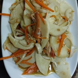 ยอดมะพร้าวอ่อน ผัดกุ้ง